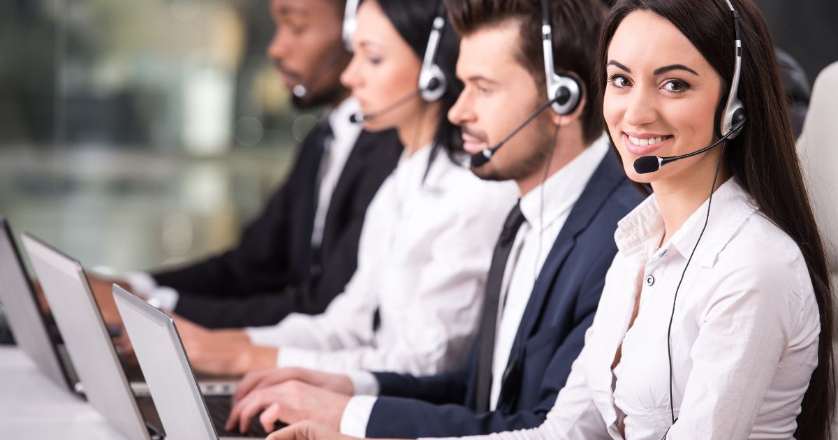 Professional Customer Support Team At Work Professional Customer Support Team At Work
