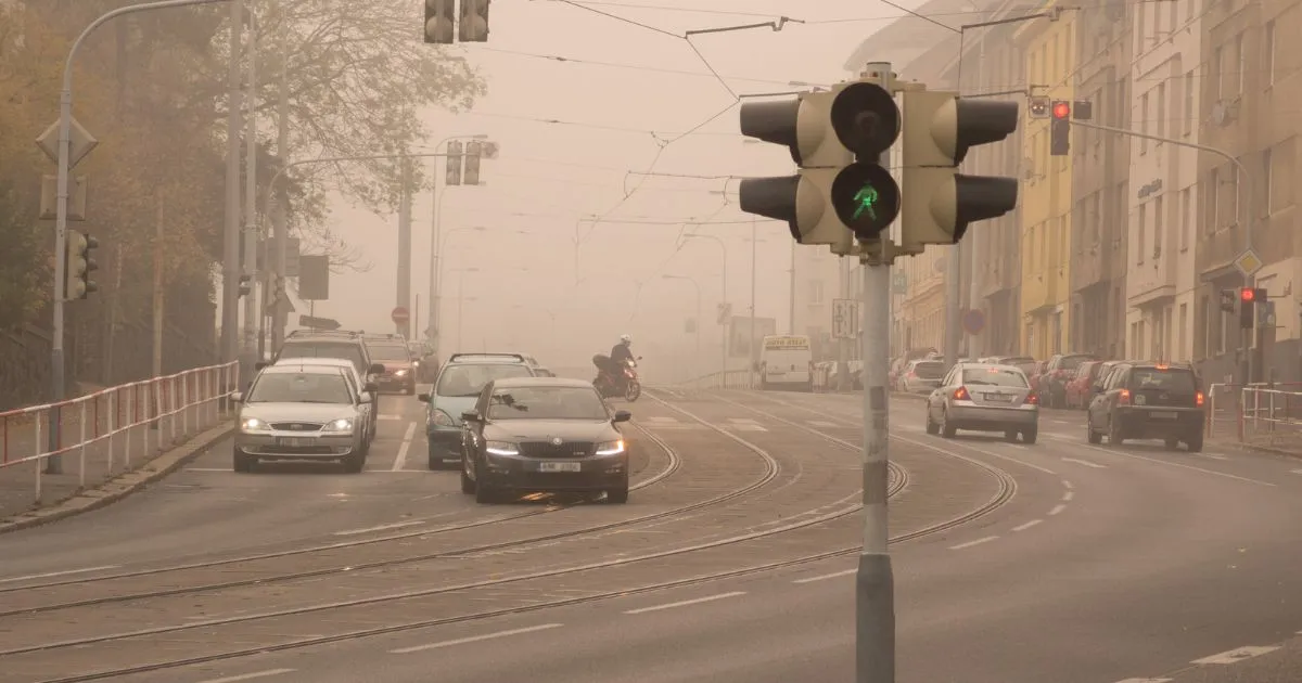 An Illustration Of Urban Smog Caused By Vehicle Exhaust
