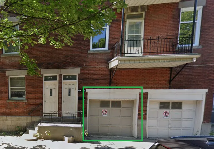 Closed garage space