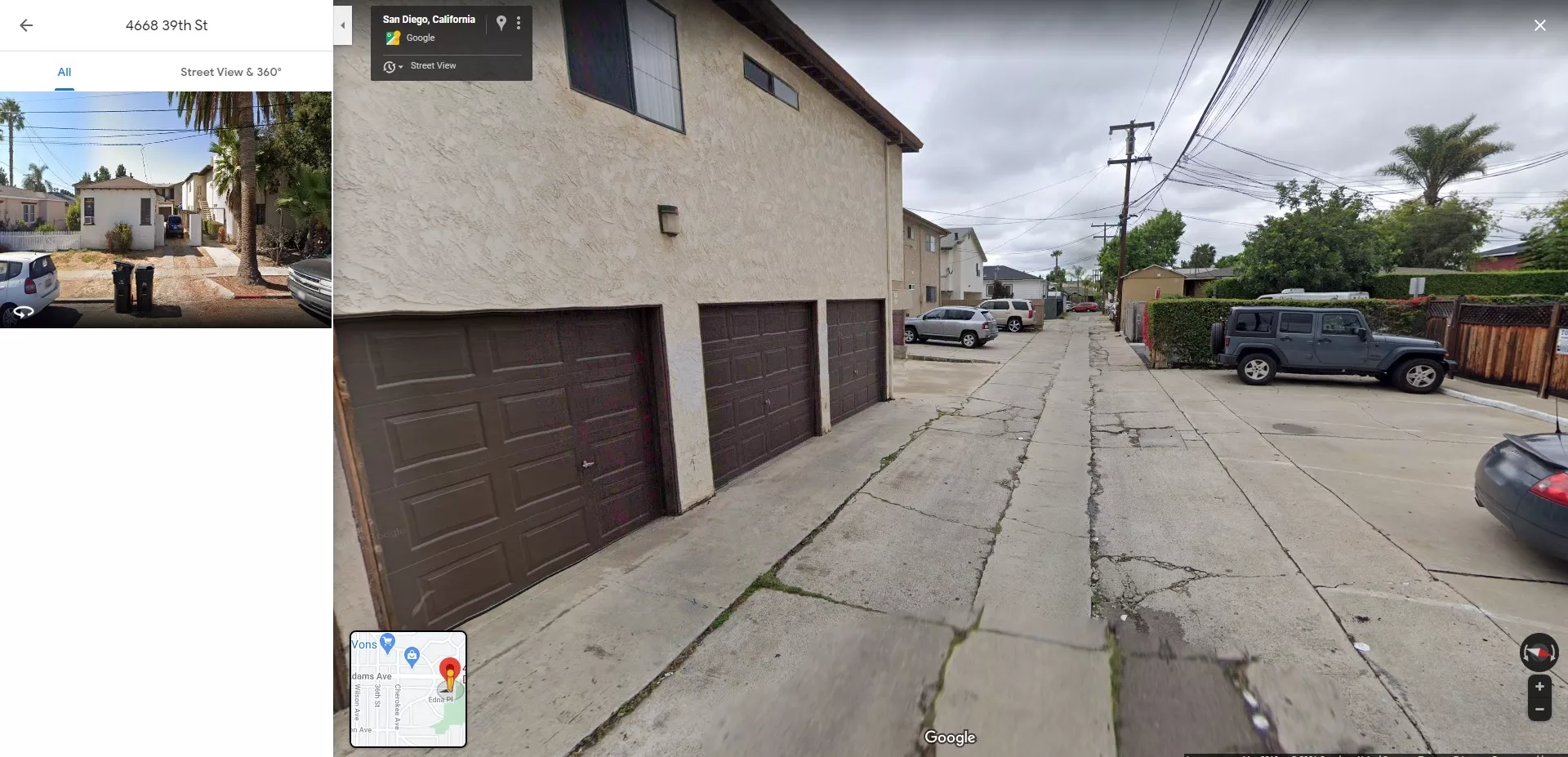 Parking For Rent - Garage For Rent In Normal Heights / Kensington