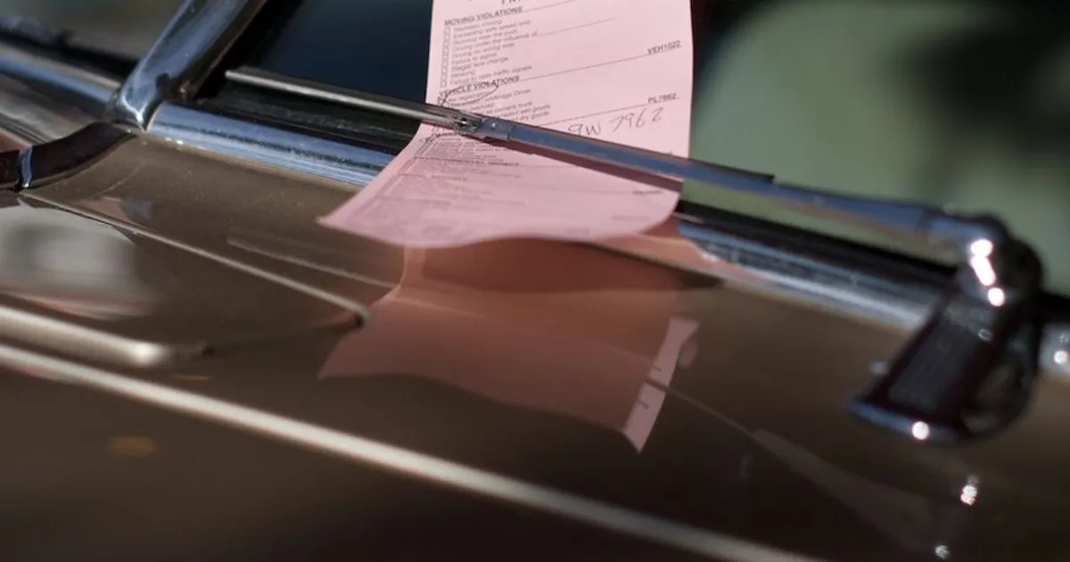 Parking Ticket Issued To A Car For Some Reason