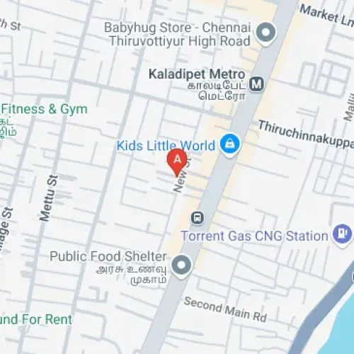 47XX+G3Q, New St, Thangal, Vasantha Nagar, Tiruvottiyur, Chennai, Tamil Nadu 600019, India