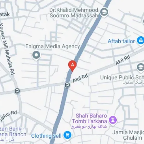 H66C+FHH Gajanpur, Naudero road, muhallah Larkana, Pakistan