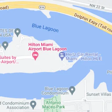 Miami Airport Parking Hilton Miami Airport Blue Lagoon - Self Park - Uncovered - Miami