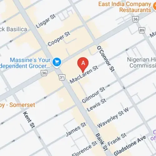 offering parking at Maclaren Street near Kent Street, downtown Ottawa
