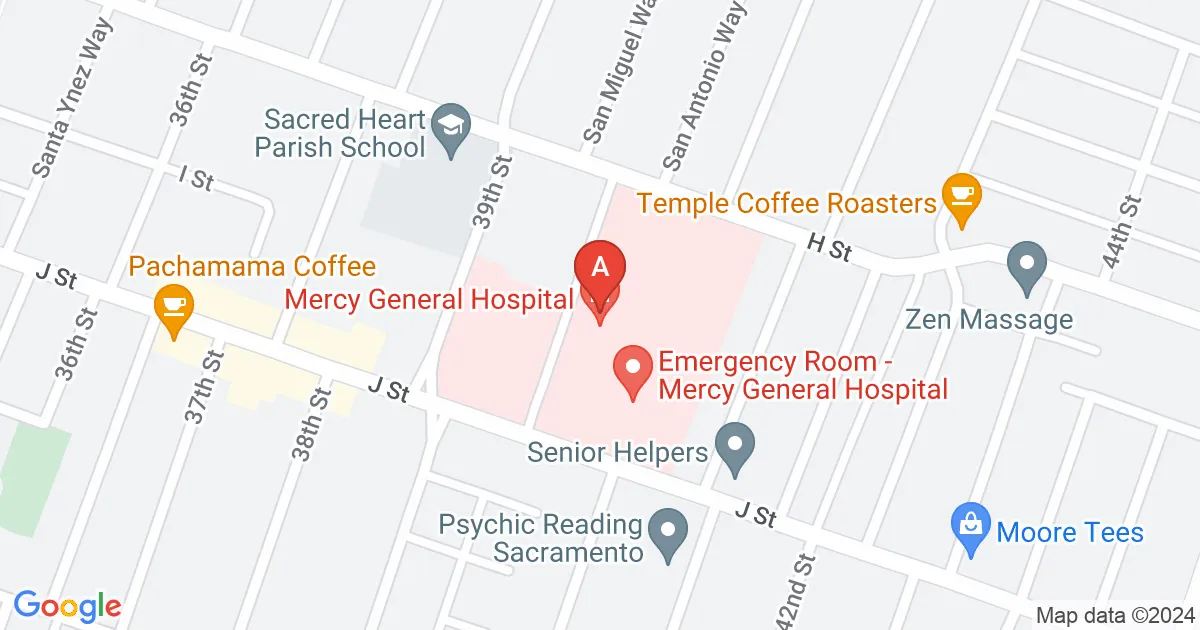 Mercy General Hospital, Sacramento Car Park