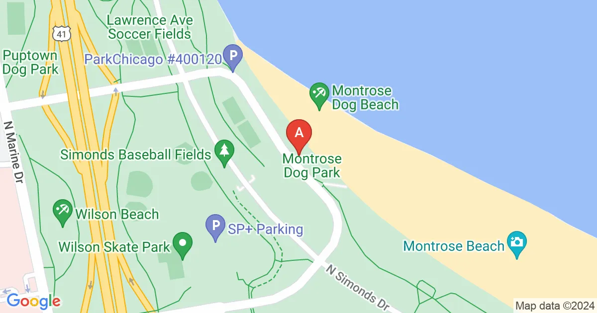 Montrose Dog Beach, Chicago Car Park
