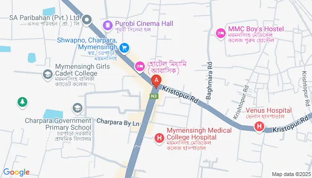 PCW5+HQC Chorpara Bus Stop, Charpara Rd, Mymensingh, Bangladesh