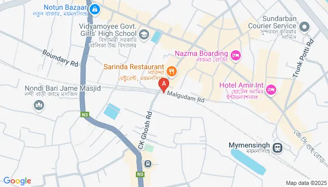 QC44+66W, সি.কে ঘোষ রোড, Mymensingh, Bangladesh