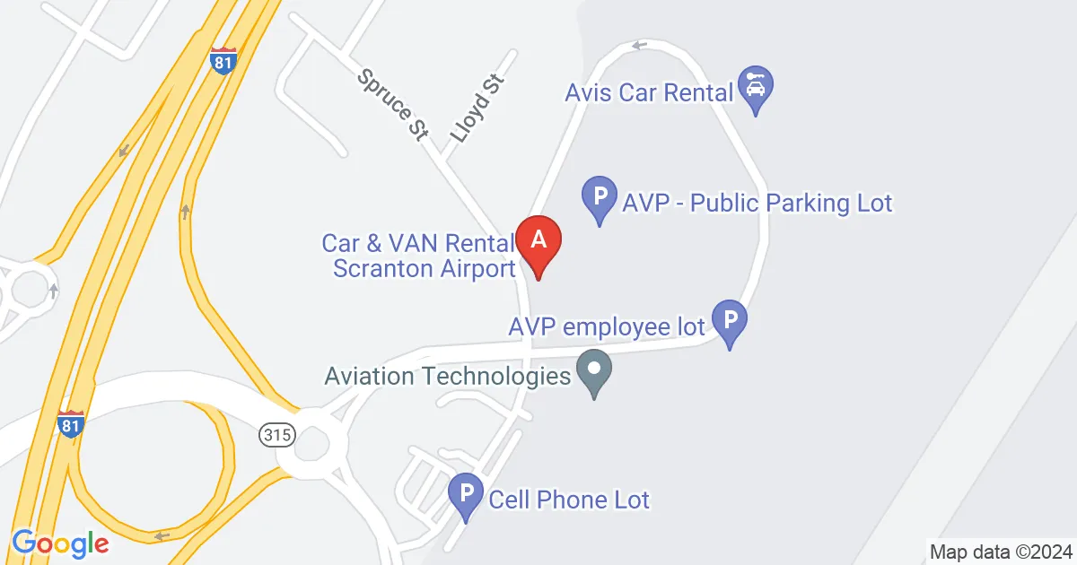 Wilkes Barre Scranton Airport, Avoca Car Park